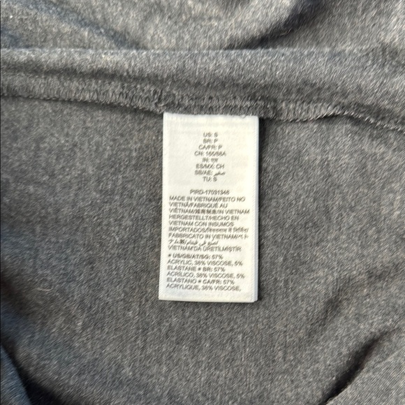 Charcoal Grey Women's Turtleneck Top Dolman Short Sleeve Relaxed Fit Sz S - Picture 6 of 8